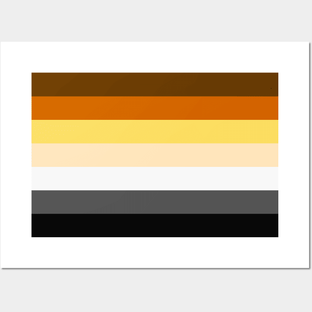 Seamless Repeating Gay Bear Pride Flag Pattern Wall Art by LiveLoudGraphics